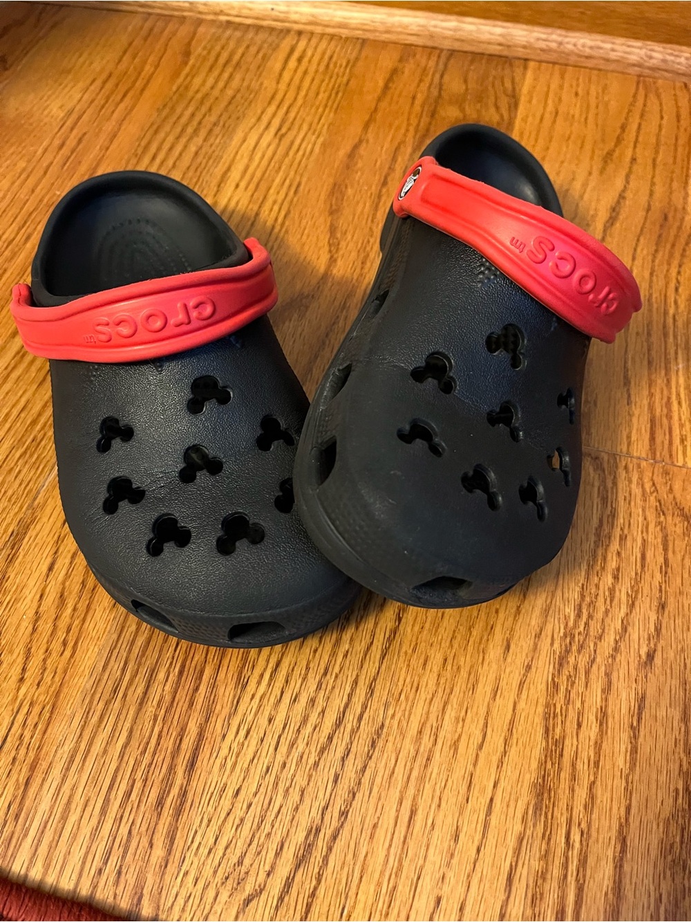 Disney CROCS - Black with Red Strap